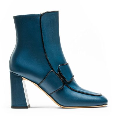 Ursina, tronchetti donna in pelle vitello ottanio - Cavallini