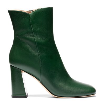 Lucita, tronchetti donna in pelle vitello verde - Cavallini