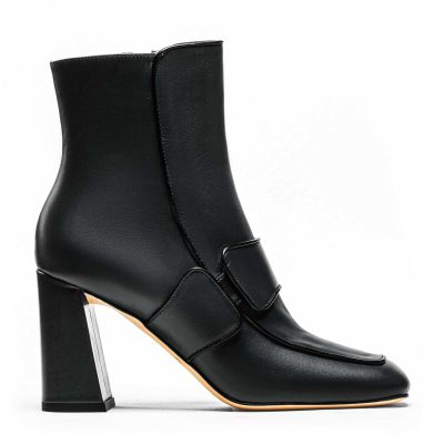 Tronchetti neri in pelle | mod. Ursina nero | Cavallini