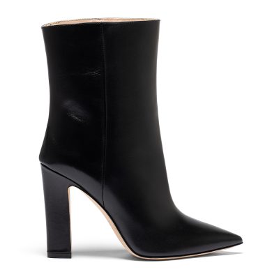 Nada, tronchetti donna in pelle di vitello nero con tacco 10 cm - Cavallini