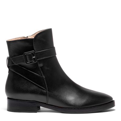 Idina, tronchetti donna in pelle di vitello nero con tacco 3,5 cm - Cavallini