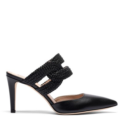 Molentis, chanel donna in pelle vitello nero - Cavallini