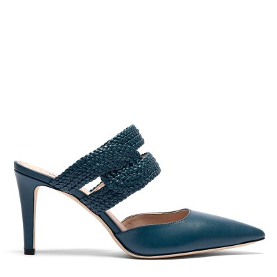 Molentis, chanel donna in pelle vitello ottanio - Cavallini