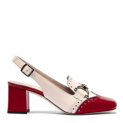 Cursa, dƩcolletƩ donna in pelle di vitello azzurro con tacco 6,5 cm - Cavallini