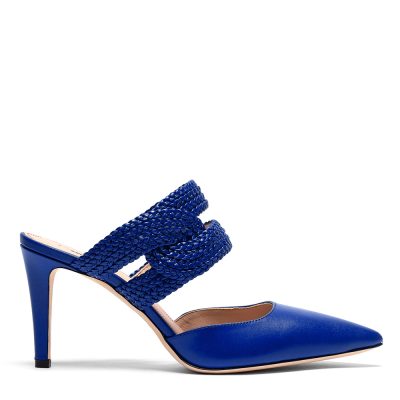 Molentis, chanel donna in pelle vitello blu - Cavallini