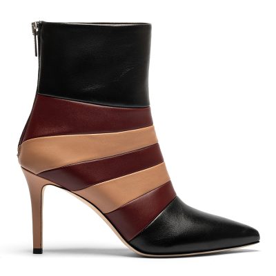 Dalia, tronchetti donna in pelle nappa nero con tacco 8,5 cm - Cavallini