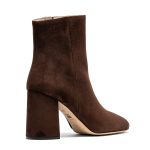 Hollis, tronchetti donna in pelle di camoscio marrone con tacco 8,5 cm, effetto antiscivolo - Cavallini
