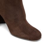 Hollis, tronchetti donna in pelle di camoscio marrone con tacco 8,5 cm - Cavallini