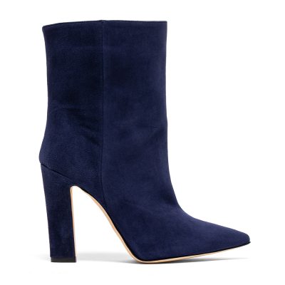 Nada, tronchetti donna in pelle di vitello blu con tacco 10 cm - Cavallini