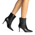 Selene, tronchetti donna in pelle di nappa nero - Cavallini
