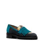 Maia, mocassini donna in pelle di camoscio nero con tacco 4,5 cm - Cavallini