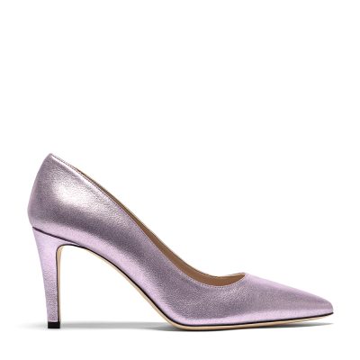 Atik, dƩcolletƩ donna in pelle di vitello lilla con tacco 8,5 cm - Cavallini