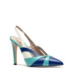 Azzurrite, décolleté donna in pelle di vitello blu con tacco 10,5 cm - Cavallini
