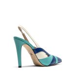 Azzurrite, décolleté donna in pelle di vitello blu con tacco 10,5 cm - Cavallini
