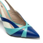 Azzurrite, décolleté donna in pelle di vitello blu con tacco 10,5 cm - Cavallini