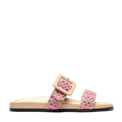 Charoite, sandali donna in pelle di nappa multicolor con tacco 1 cm - Cavallini
