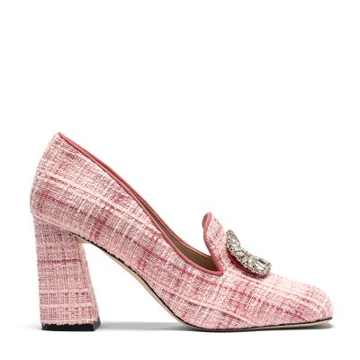 Diopside, dƩcolletƩ donna in pelle di camoscio rosa - Cavallini