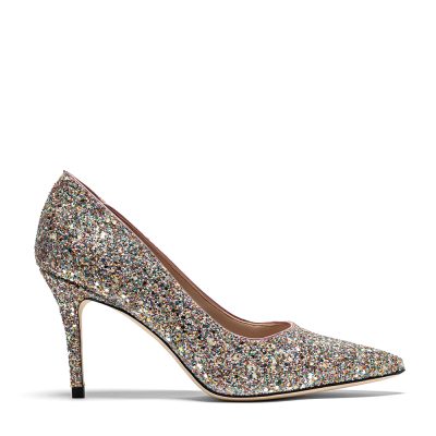 Lionne, dƩcolletƩ donna in pelle glitter multicolor con tacco 8 cm - Cavallini
