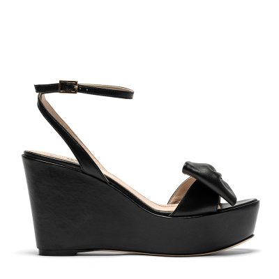 Olivina, sandali donna in pelle di nappa nero - Cavallini