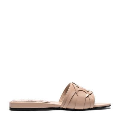 Zaffiro, ciabattine donna in pelle di vitello avana con tacco 2 cm - Cavallini