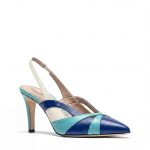 Azzurrite, décolleté donna in pelle di vitello blu con tacco 10,5 cm - Cavallini